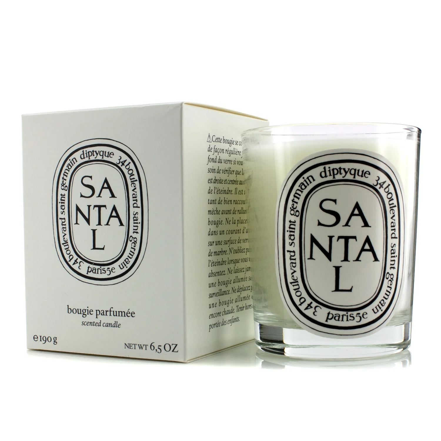 Diptyque Scented Candle - Santal (Sandalwood)  190g/6.5oz - Olabens