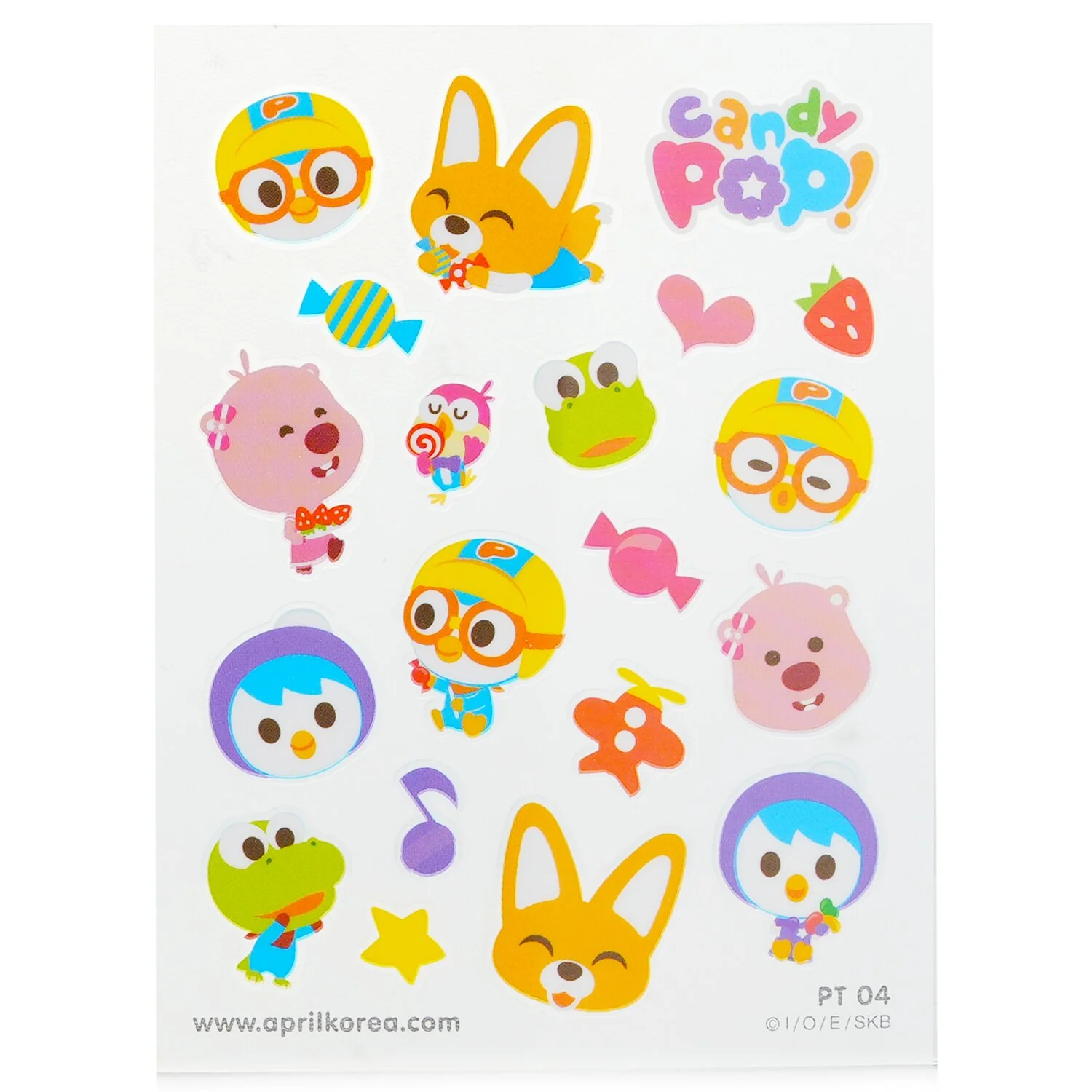 April Korea Pororo Body Sticker - # PT04  1pc - Olabens