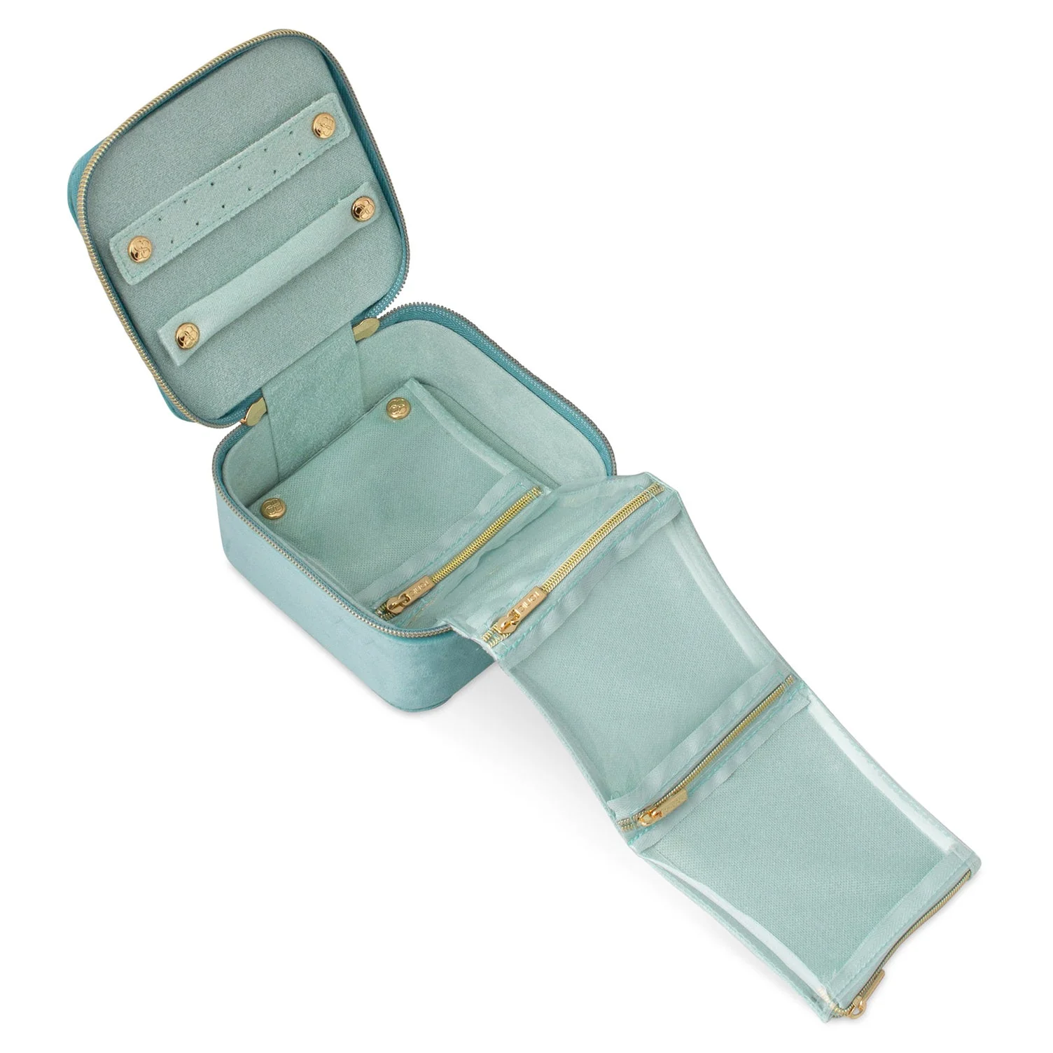Tonic Luxe Velvet Jewellery Cube - Seafoam - Olabens