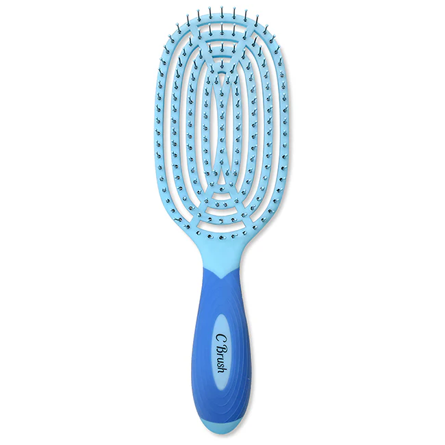 NuWay 4Hair Circular Venting Detangling C Brush - Blue by NuWay 4Hair for Unisex - 1 Pc Hair Brush - Olabens