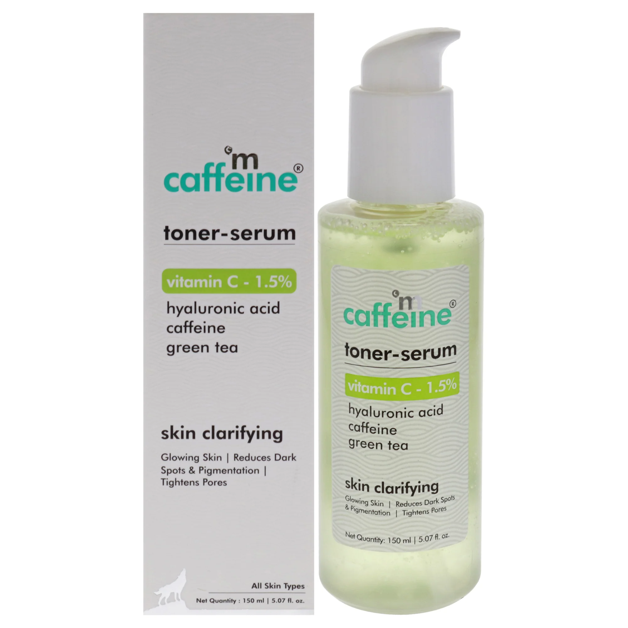 Toner Serum Vitamin C 1.5 Percent - Green Tea by mCaffeine for Unisex - 5.07 oz Toner - Olabens