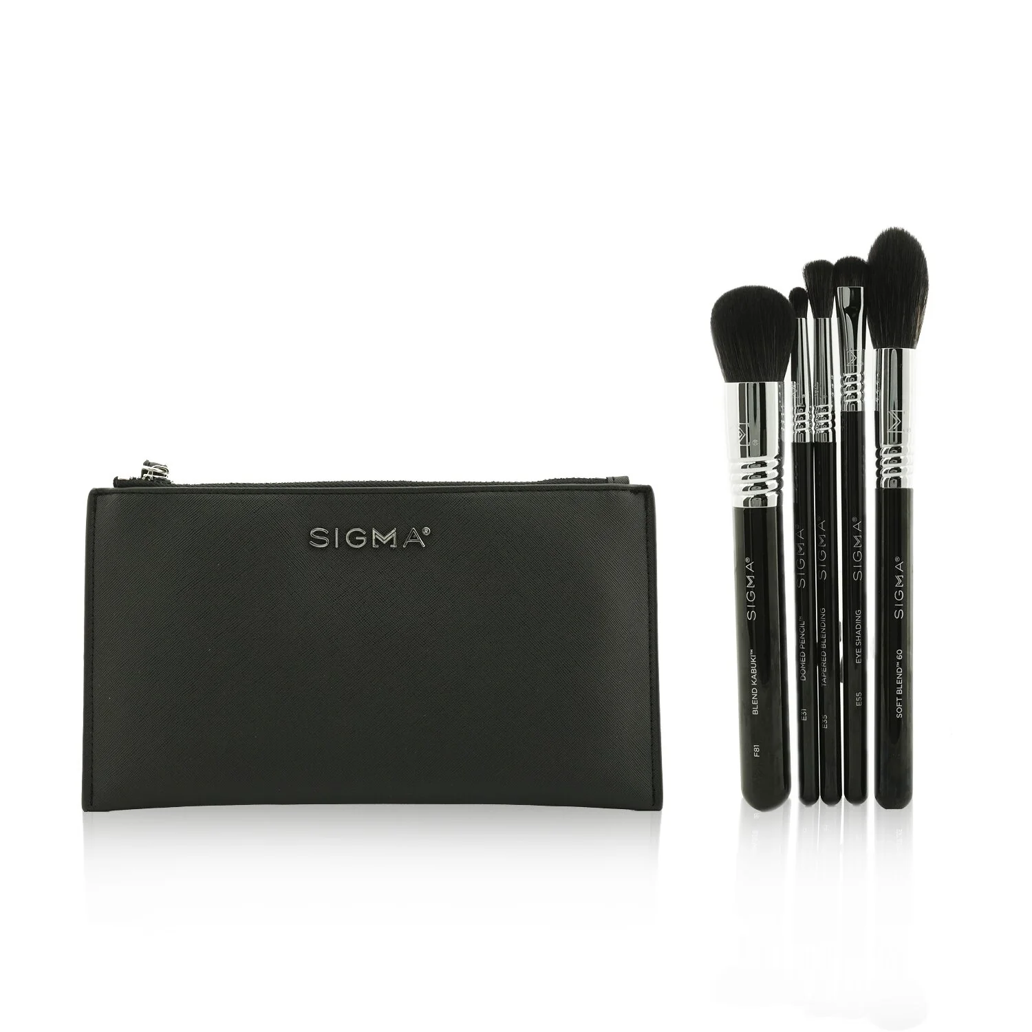 Sigma Beauty Signature Brush Set (5x Premium Brush, 1x Bag) (Box Slightly Damaged)  5pcs+1bag - Olabens