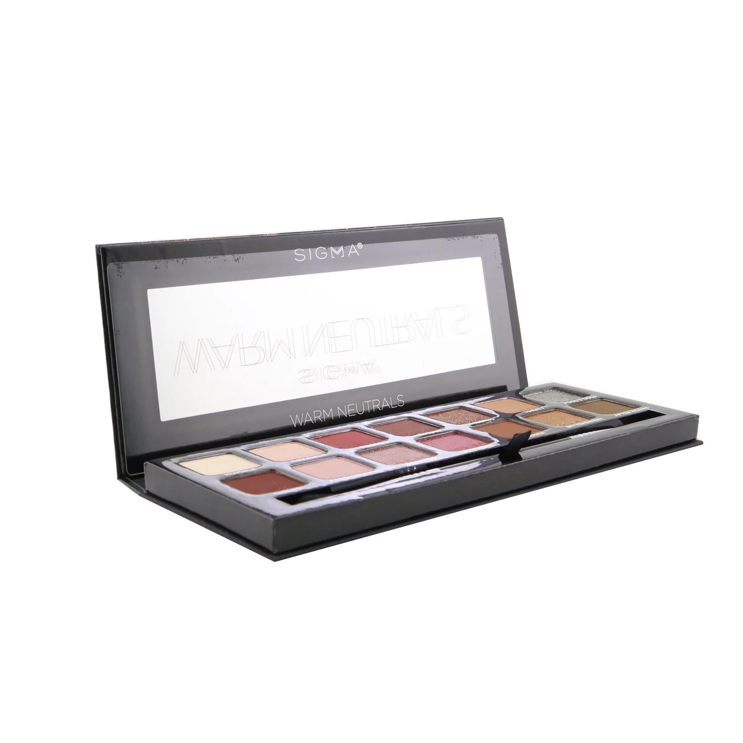 Sigma Beauty Warm Neutrals Eyeshadow Palette (14x Eyeshadow + 1x Dual Ended Brush)  19.04g/0.67oz - Olabens