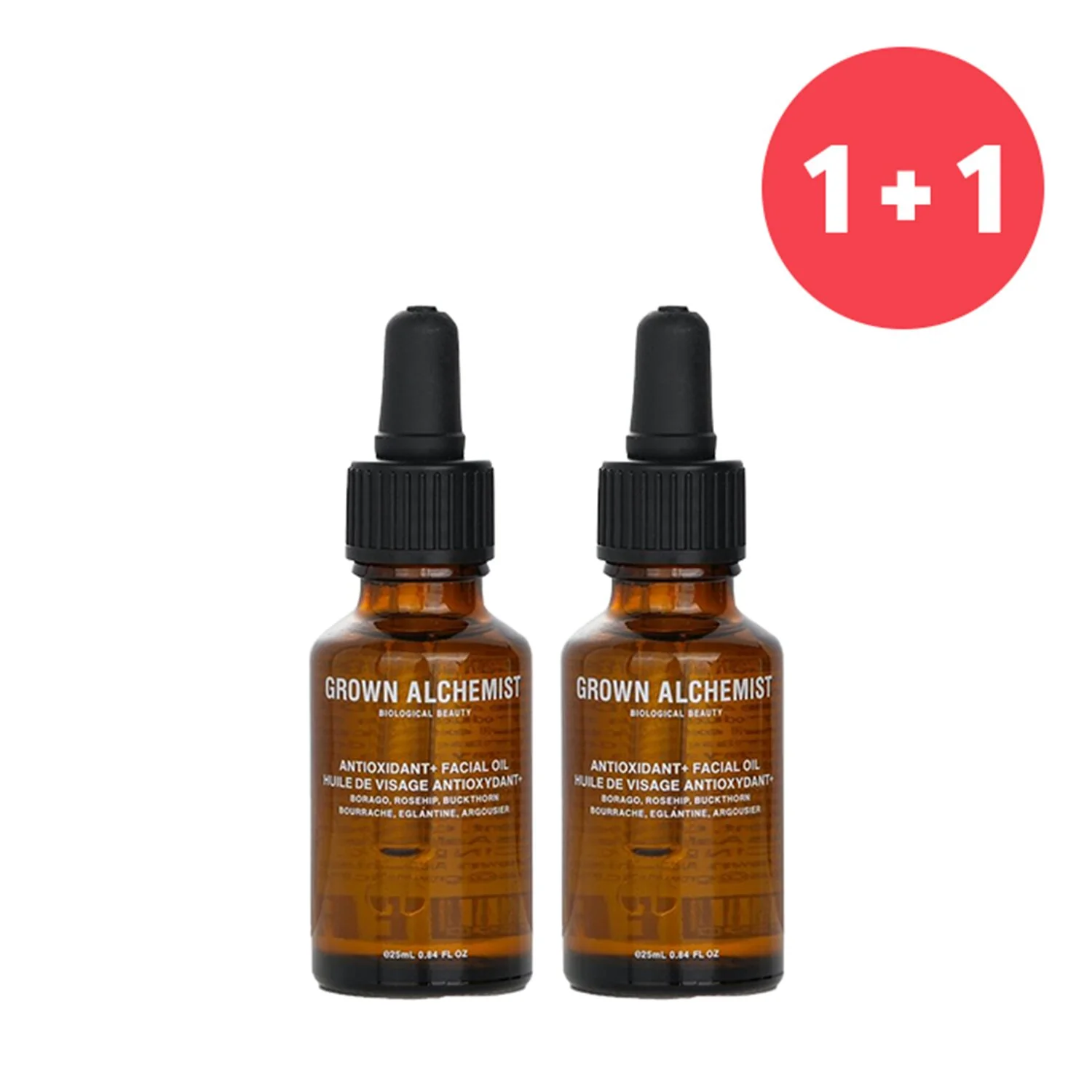 Grown Alchemist 【1+1 Set】Antioxidant + Facial Oil - Borago, Rosehip & Buckthorn   25ml/0.84oz - Olabens