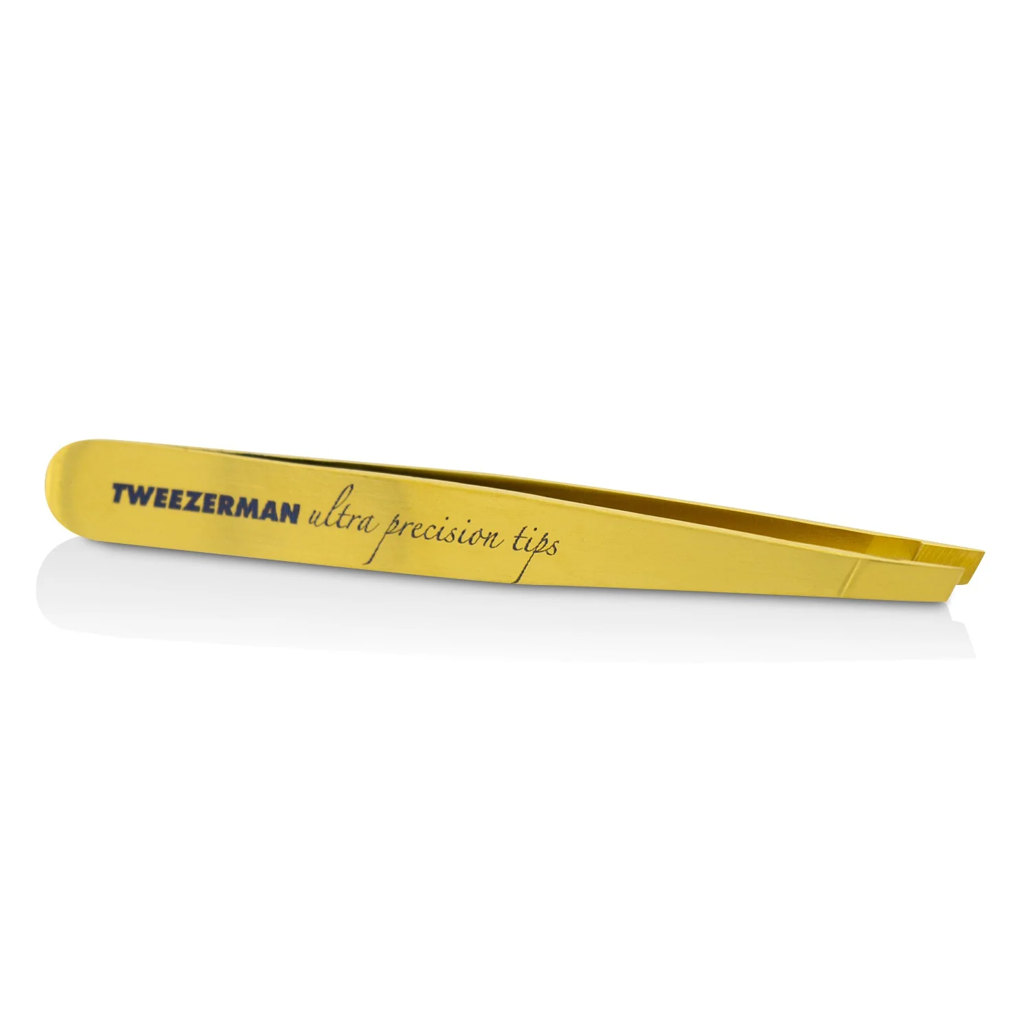 Tweezerman Mini Slant Tweezer Ultra Precision (Tin Coated) (Studio Collection) - Olabens