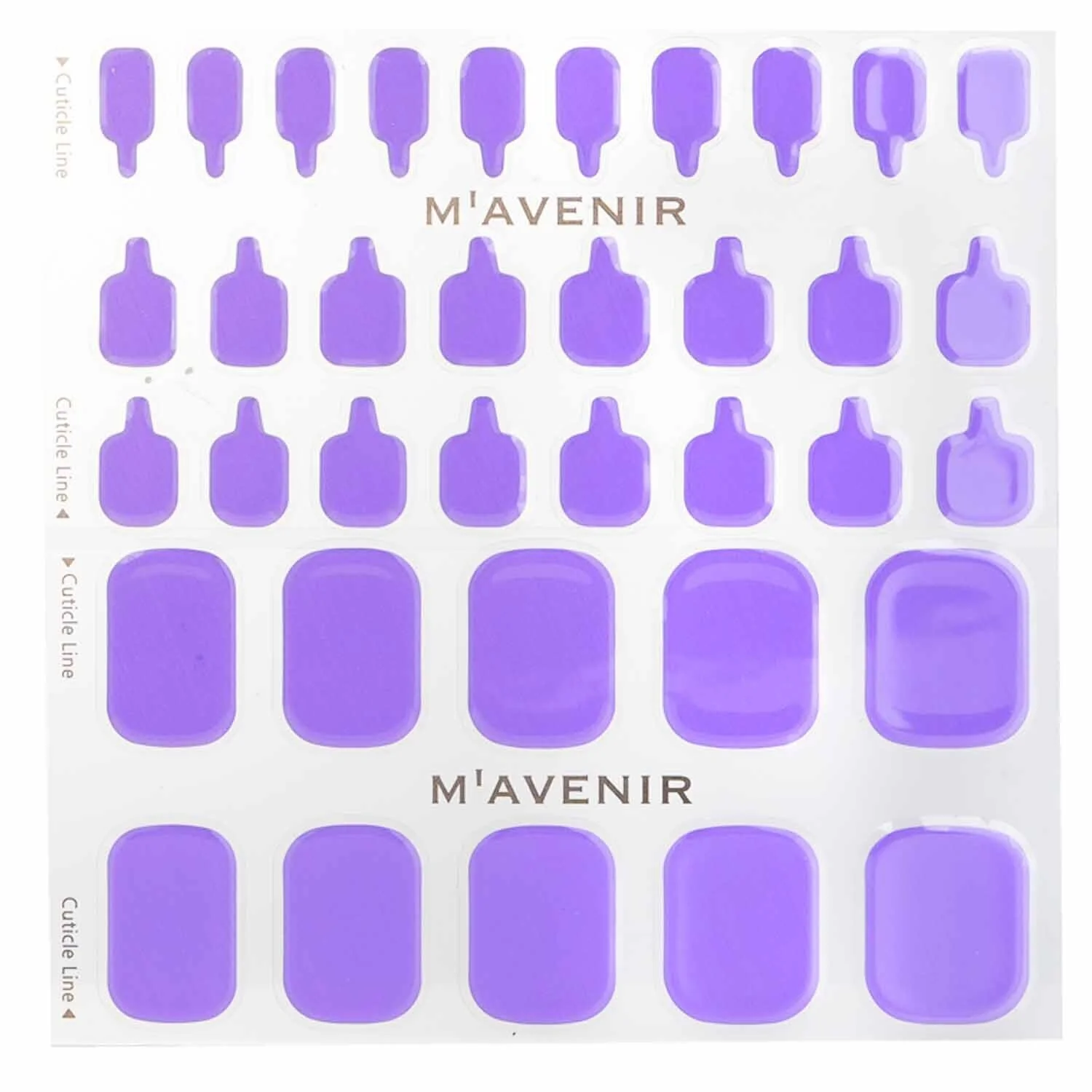Mavenir Nail Sticker (Purple) - # Dawn Pedi  36pcs - Olabens