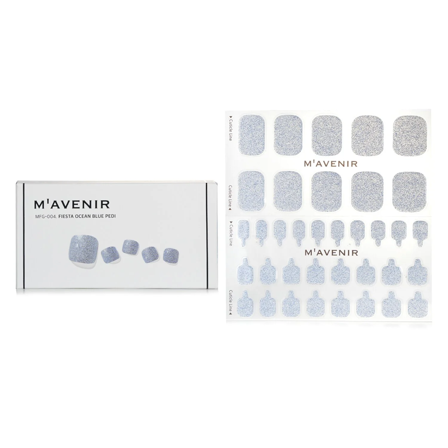 Mavenir Nail Sticker (Blue) - # Fiesta Ocean Blue  32pcs - Olabens