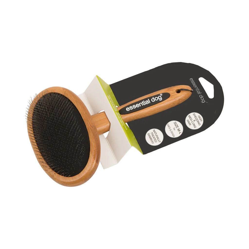 Essential Dog Natural Bamboo Slicker Brush - Olabens