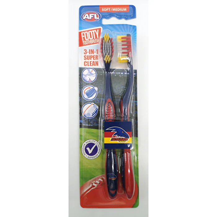 Afl Toothbrush North Melbourne 2 Pack - Olabens