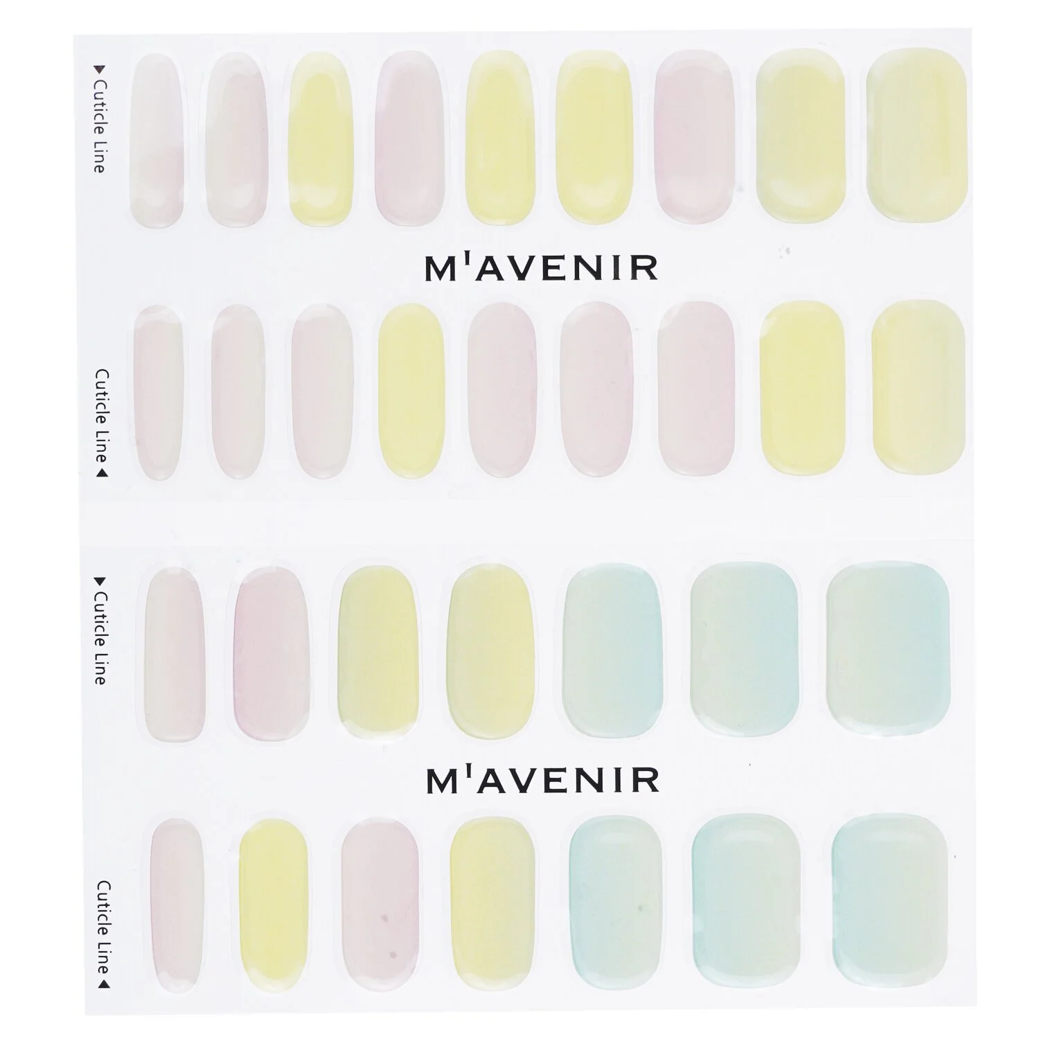 Mavenir Nail Sticker (Assorted Colour) - # Lollipops Nail  32pcs - Olabens