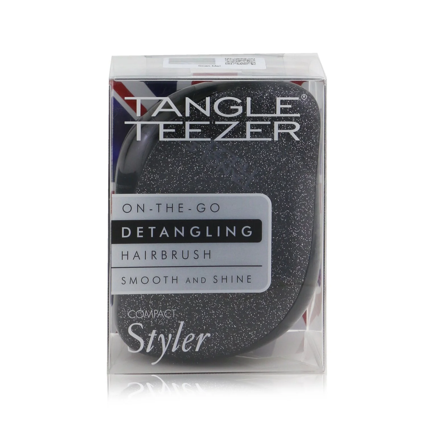 Tangle Teezer Compact Styler On-The-Go Detangling Hair Brush - # Onyx Sparkle  1pc - Olabens