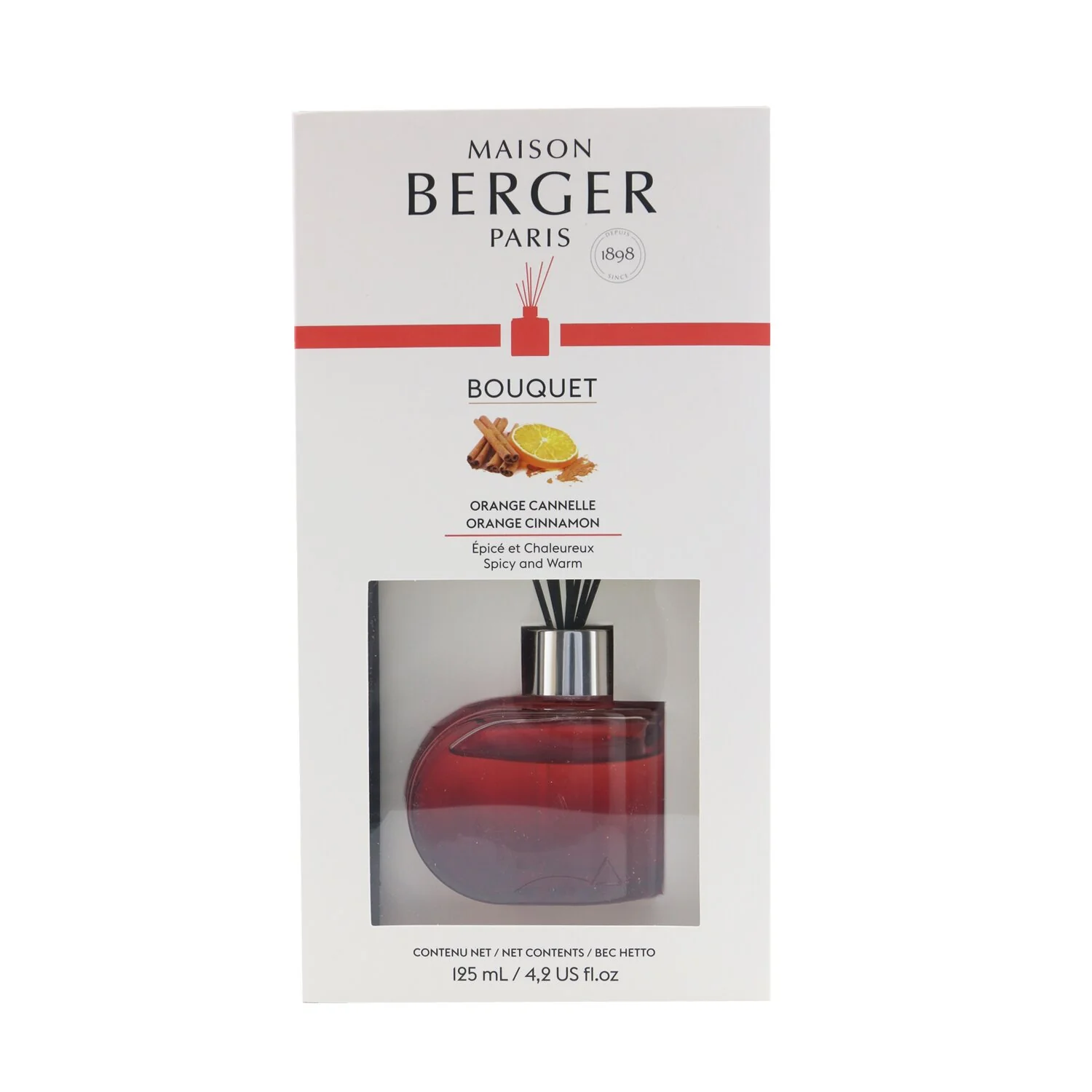 Lampe Berger (Maison Berger Paris) Alliance Red Reed Diffuser - Orange Cinnamon  125ml/4.2oz - Olabens