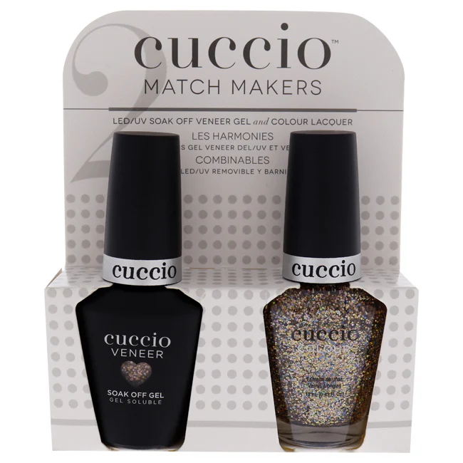 Cuccio Match Makers Set - Bean There Done That by Cuccio for Women - 2 Pc 0.44oz Veneer Soak Of Gel Nail Polish, 0.43oz Colour Nail Polish - Olabens