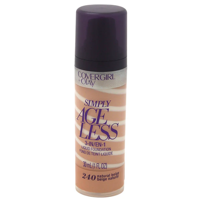CoverGirl CoverGirl + Olay Simply Ageless 3-in-1 Liquid Foundation - # 240 Natural Beige by CoverGirl for Women - 1 oz Foundation - Olabens