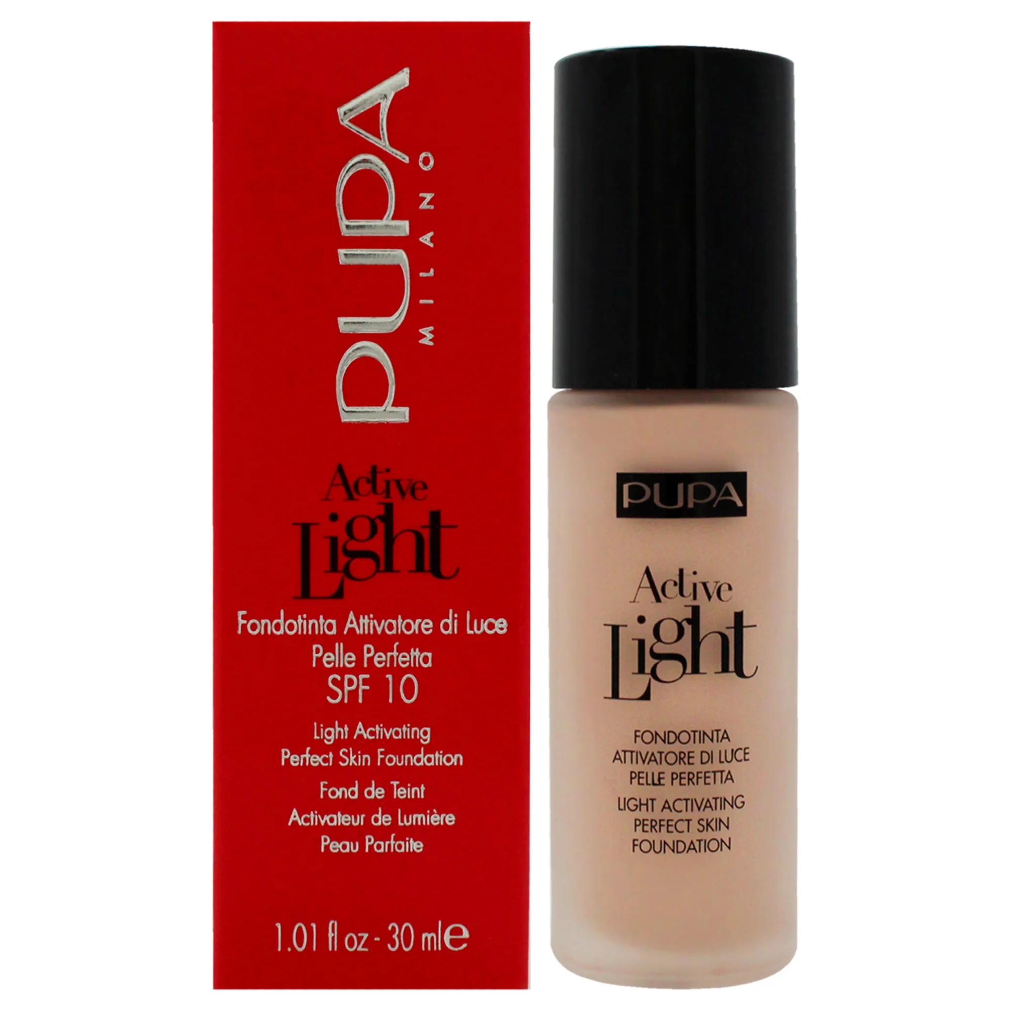 Active Light Activating Perfect Skin Foundation SPF 10 - 007 Rose by Pupa Milano for Women - 1.01 oz Foundation - Olabens