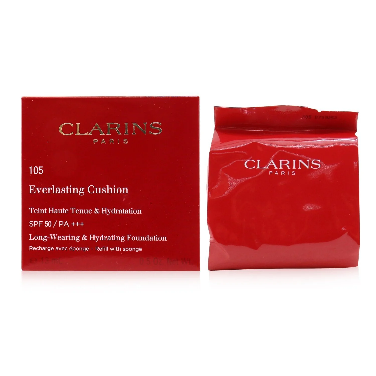 Clarins Everlasting Cushion Foundation Refill SPF 50 - # 105 Nude  13ml/0.5oz - Olabens