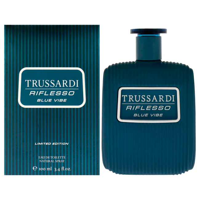 Trussardi Riflesso Blue Vibe Limited Edition by Trussardi for Men - 3.4 oz EDT Spray - Olabens