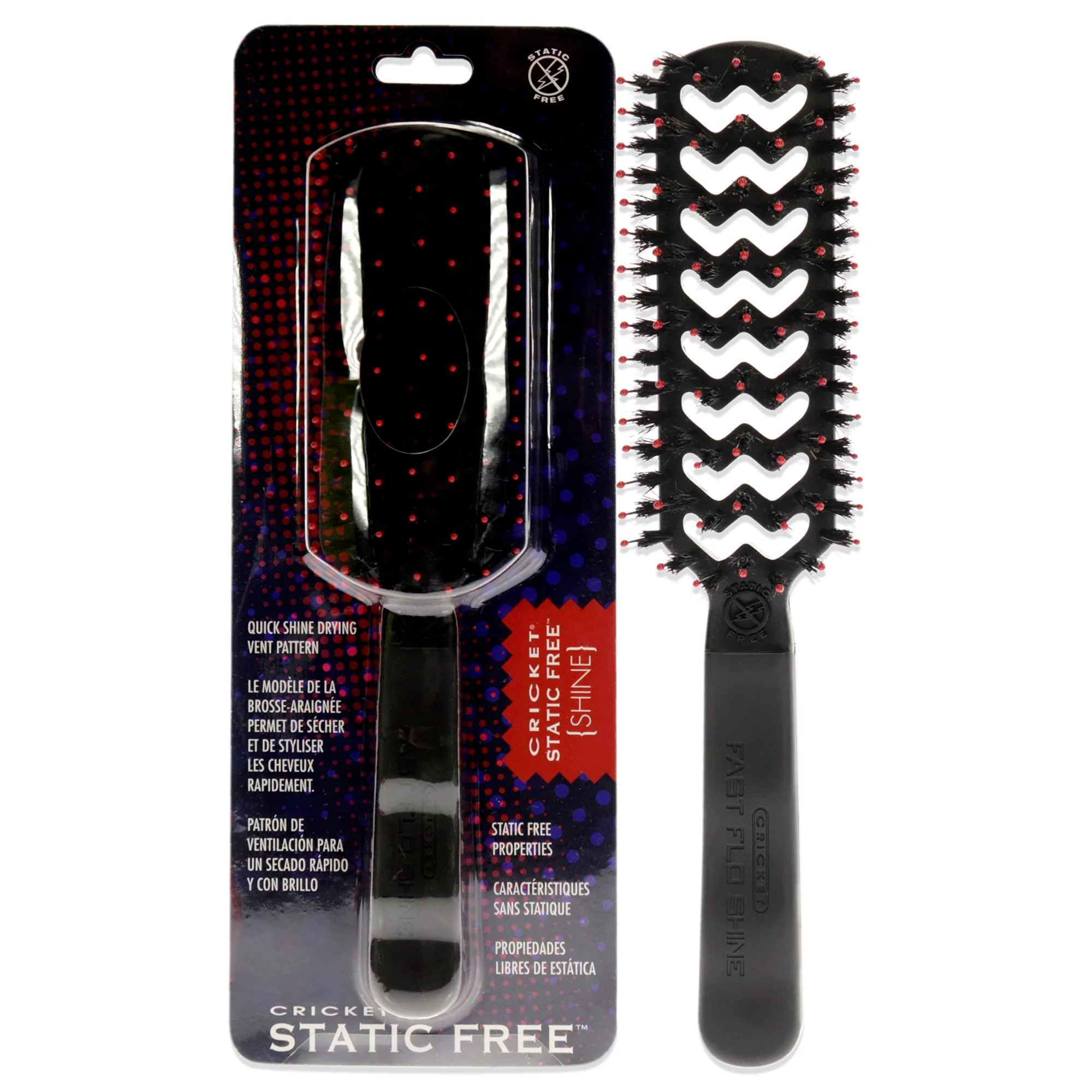 Static Free Fast Flo - Shine by Cricket for Unisex - 1 Pc Hair Brush - Olabens