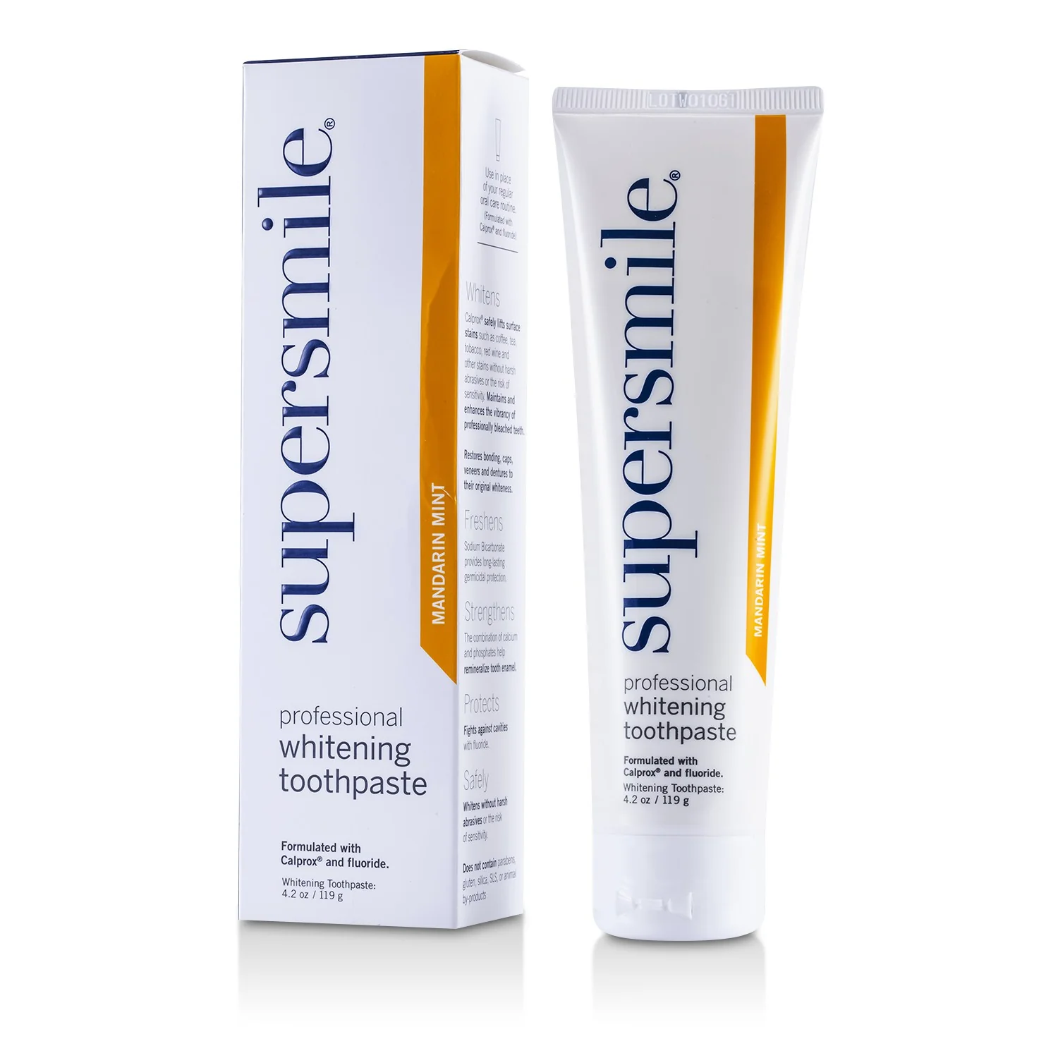 Supersmile Professional Whitening Toothpaste - Mandarin Mint  119g/4.2oz - Olabens