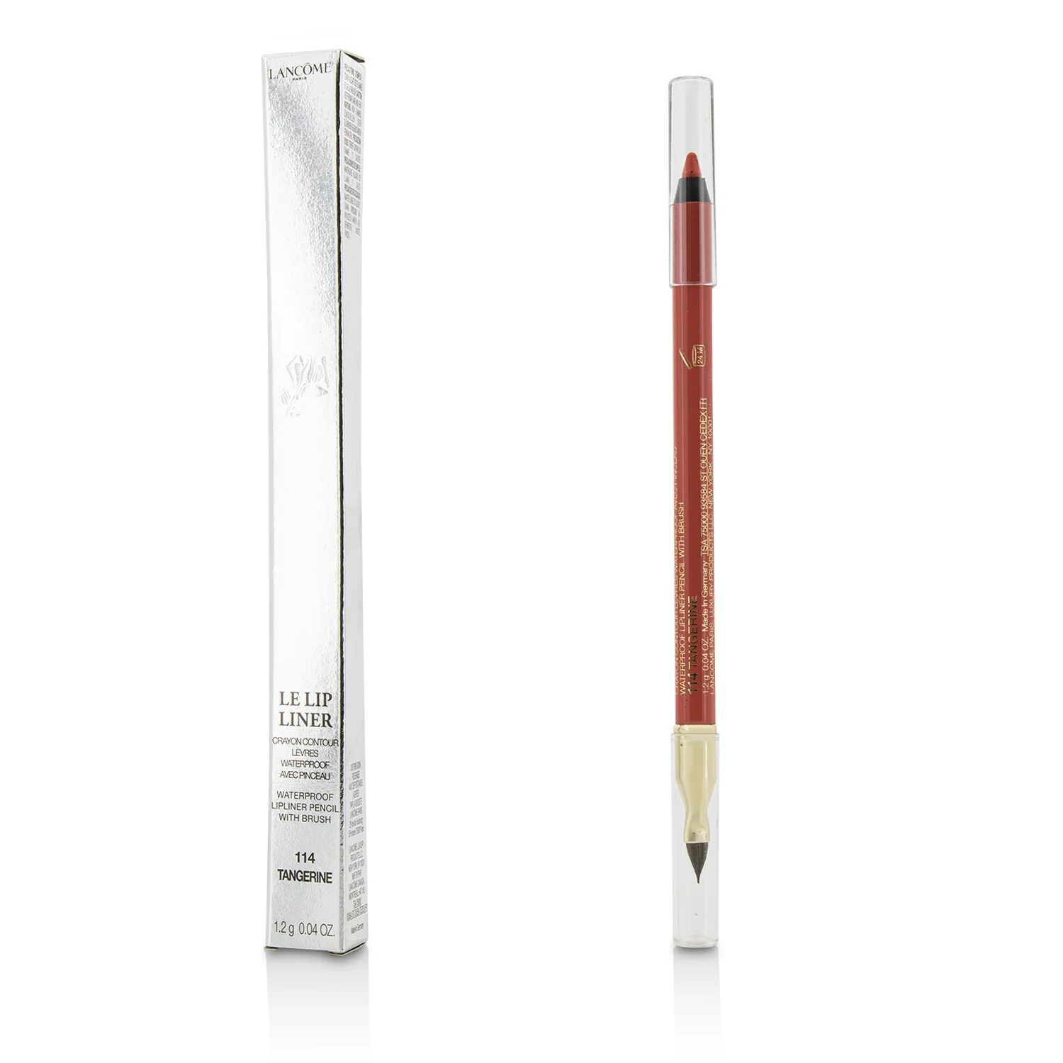 Lancome Le Lip Liner Waterproof Lip Pencil With Brush - #114 Tangerine  1.2g/0.04oz - Olabens