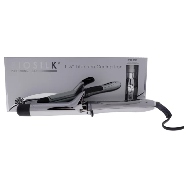 Biosilk Titanium Curling Iron by Biosilk for Unisex - 1.25 Inch Curling Iron - Olabens