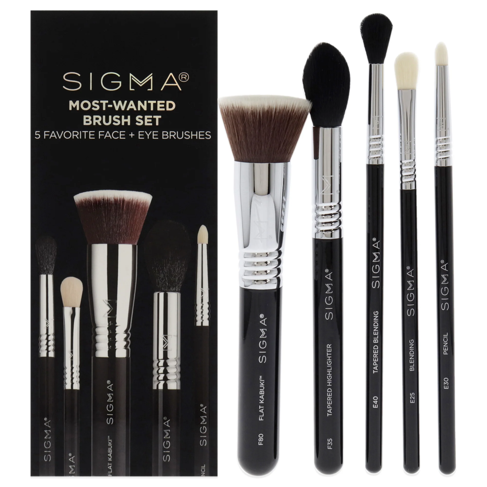 SIGMA Most Wanted Brush Set by SIGMA for Women - 5 Pc Brush - Olabens