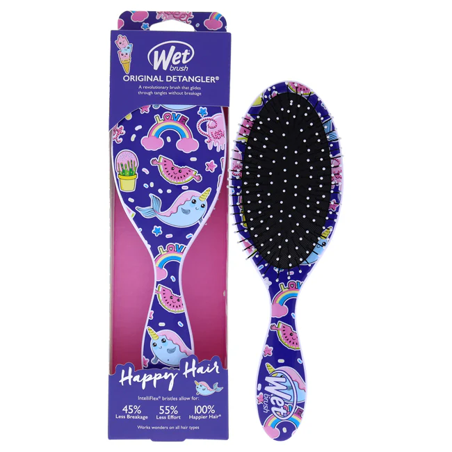 Wet Brush Original Detangler Happy Hair Brush - Fantasy by Wet Brush for Unisex - 1 Pc Hair Brush - Olabens