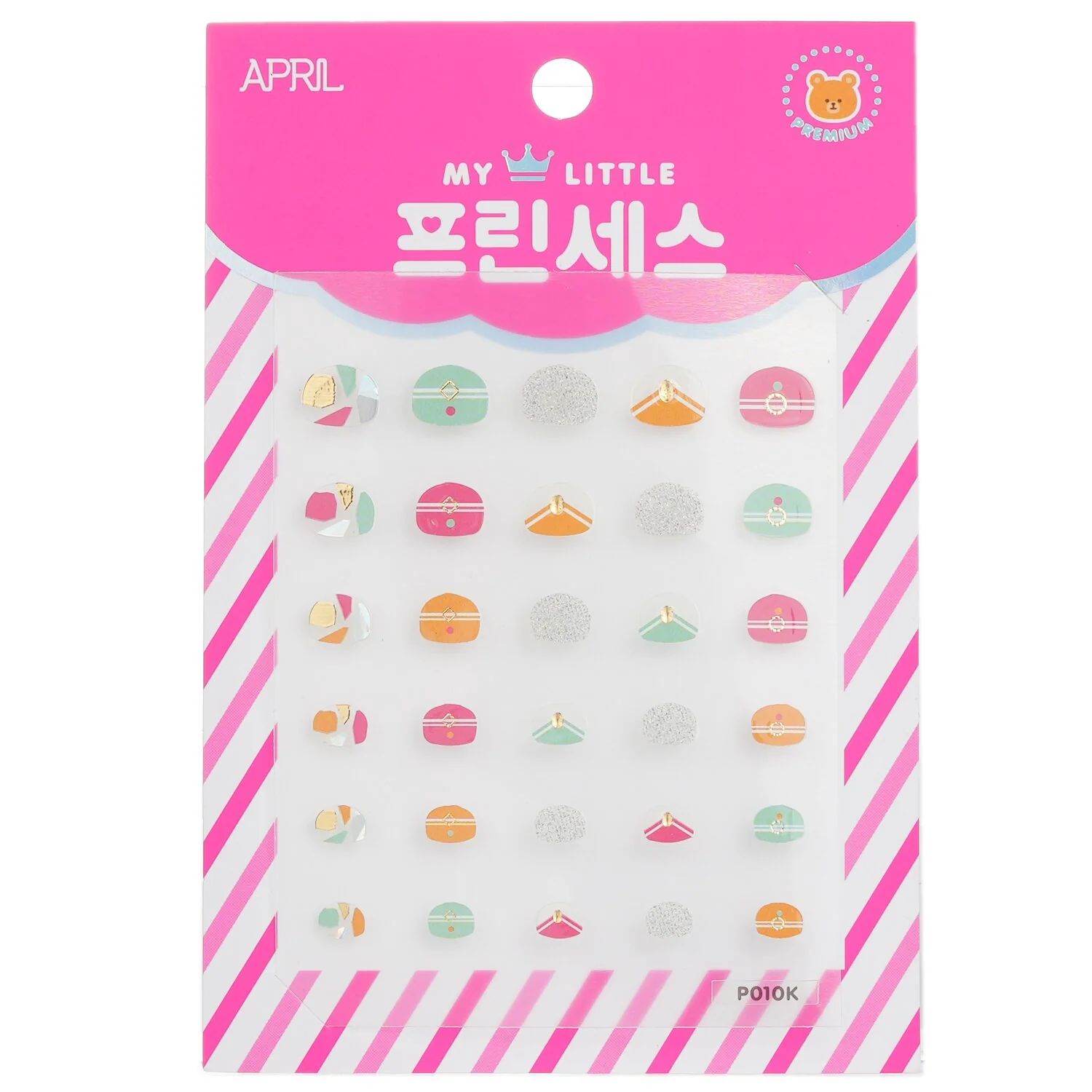 April Korea Princess Kids Nail Sticker - # P010K  1pack - Olabens