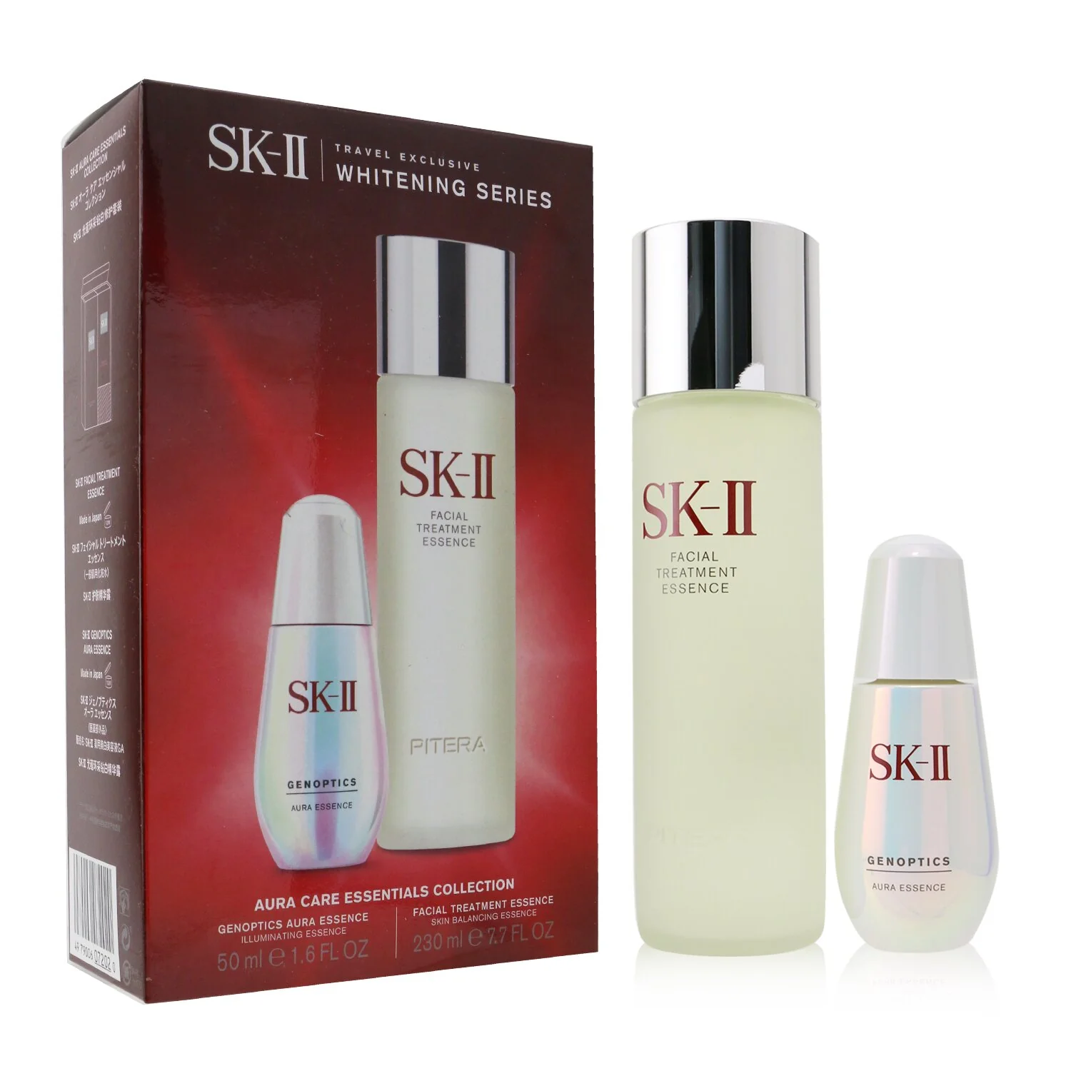 SK II Whitening Series Aura Care Essentials Collection : Genoptics Aura Essence 50ml + Facial Treatment Essence 230ml  2pcs - Olabens