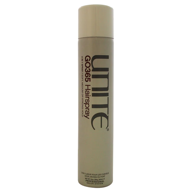 Unite GO365 Hairspray 3 In 1 - Soft, Medium Or Strong Hold by Unite for Unisex - 10 oz Hairspray - Olabens