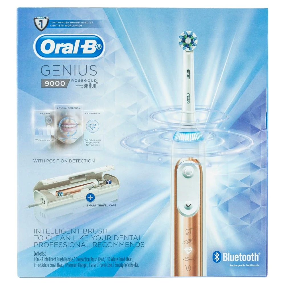 Oral B Power Brush Genius 9000 Rose Gold - Olabens