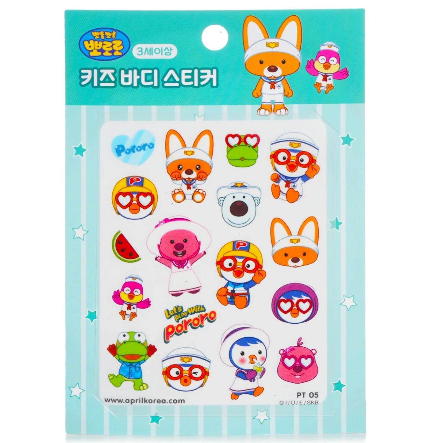 April Korea Pororo Body Sticker - # PT05  1pc - Olabens