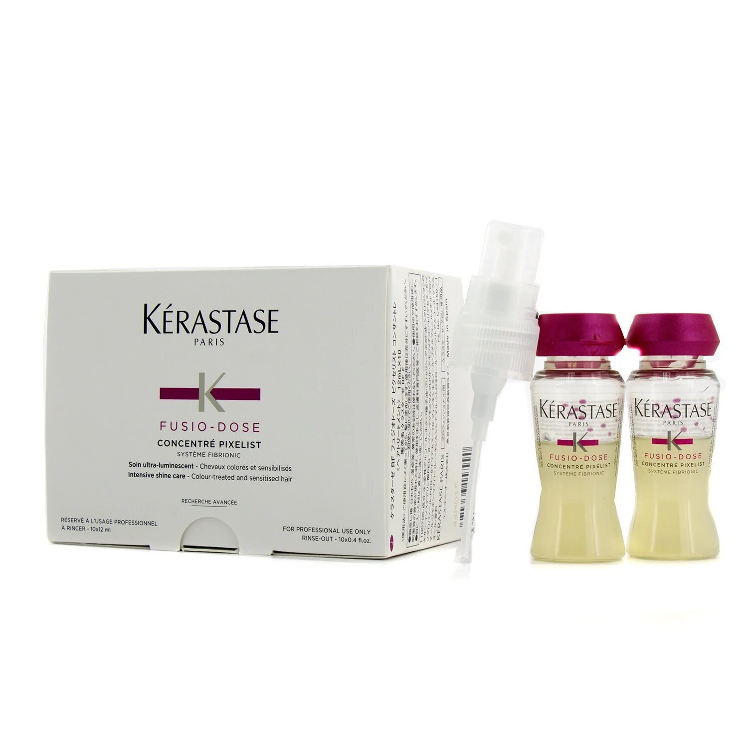Kerastase Fusio-Dose Concentre Pixelist Intensive Shine Care (Colour-Treated and Sensitised Hair)  10x12ml/0.4oz - Olabens