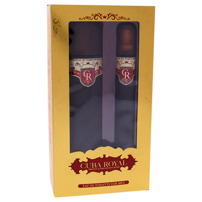 Cuba Royal by Cuba for Men - 2 Pc Gift Set 3.3oz EDT Spray, 1.17oz EDT Spray - Olabens