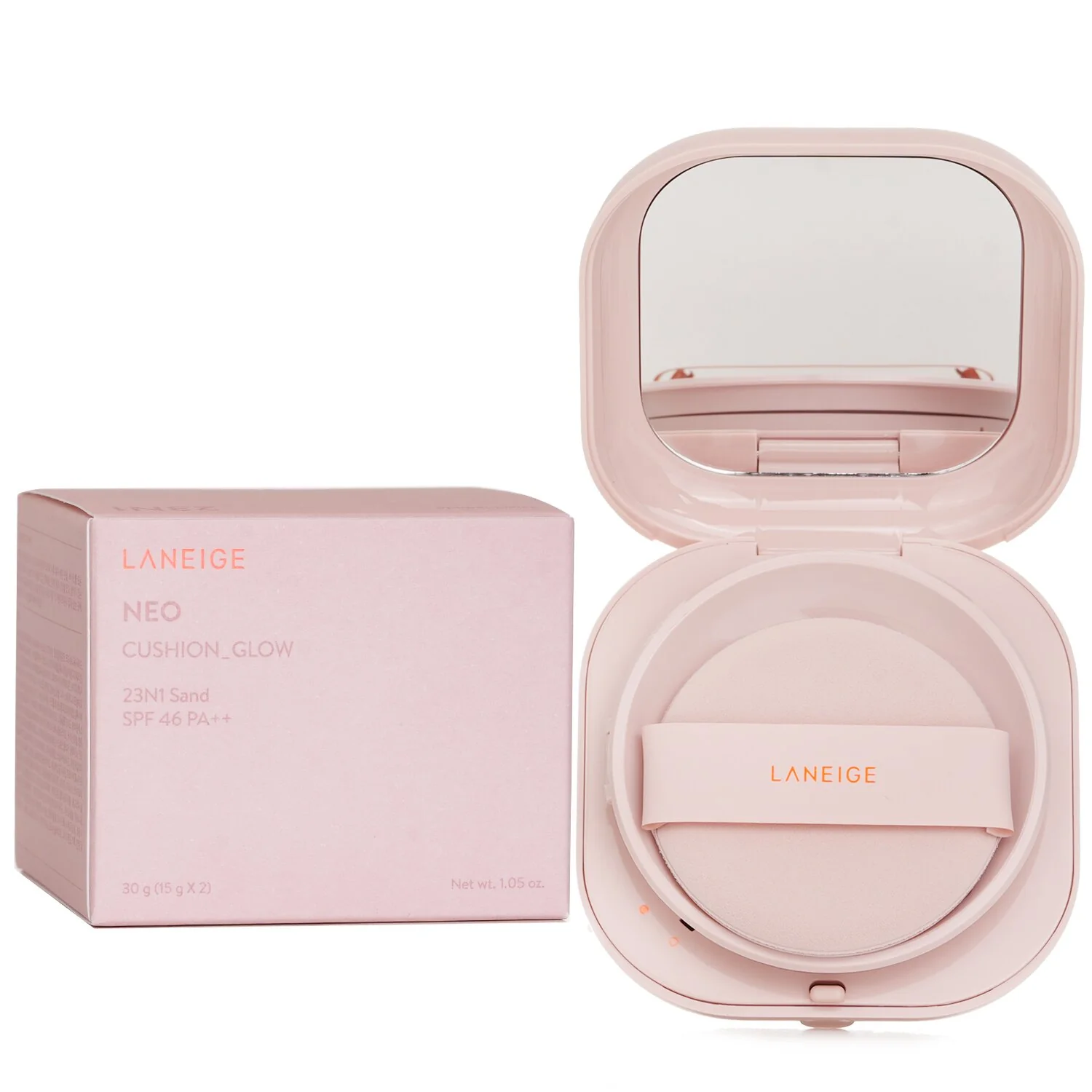 Laneige Neo Cushion Glow SPF 46  - # No.21N1 Beige  30g(15g x 2) - Olabens