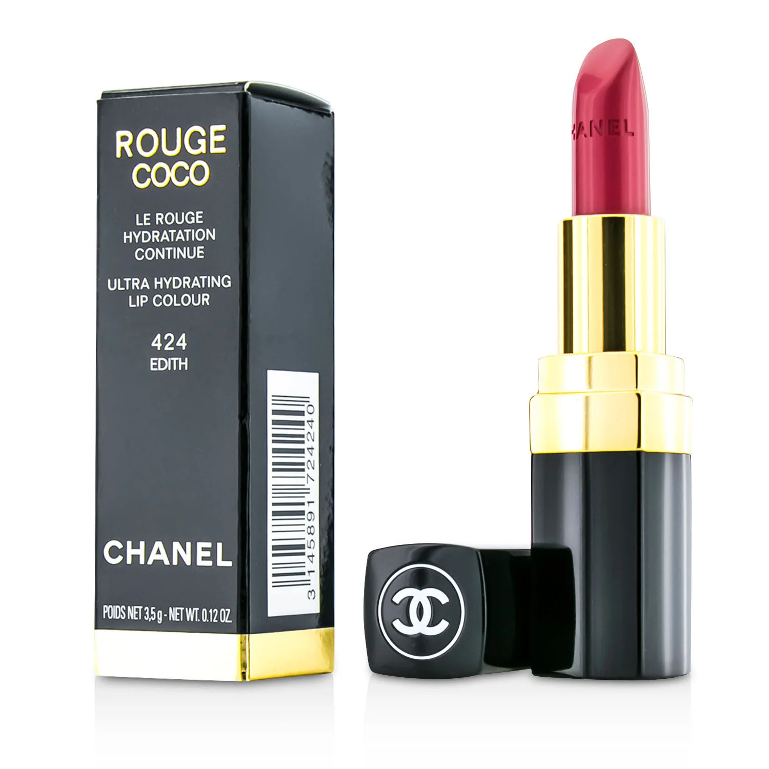 Chanel Rouge Coco Ultra Hydrating Lip Colour - # 424 Edith  3.5g/0.12oz - Olabens