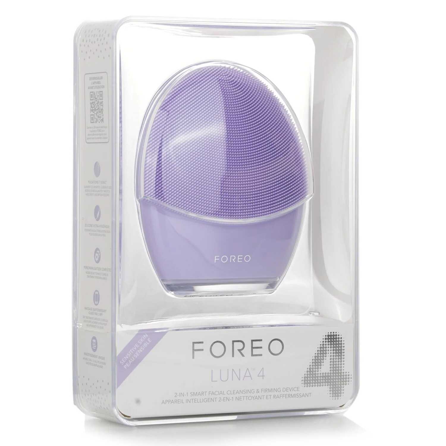 FOREO Luna 4 2-In-1 Smart Facial Cleansing & Firming Device (Sensitive Skin)  1pcs - Olabens
