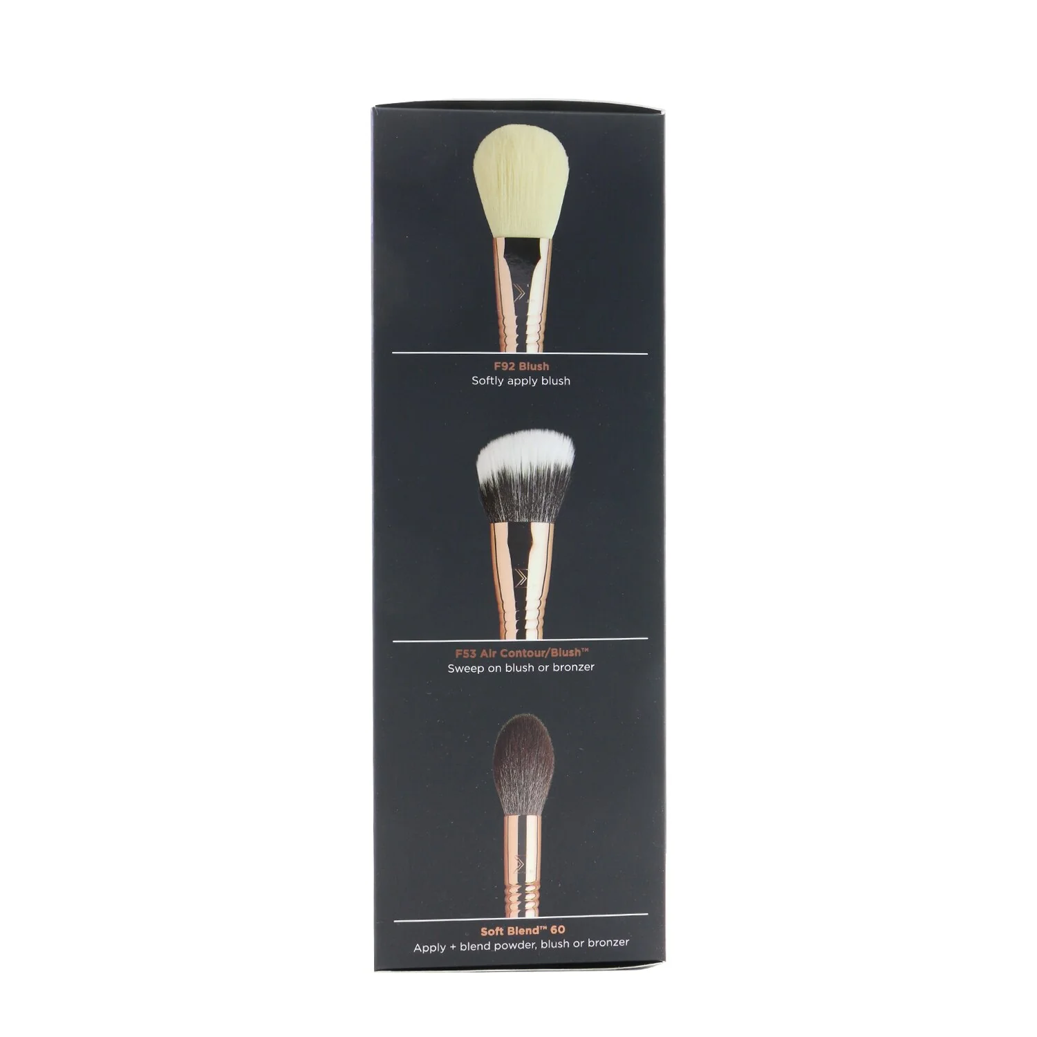 Sigma Beauty Bloom + Glow Brush Set (3x Rose Gold Brush, 1x Bag)  3pcs - Olabens