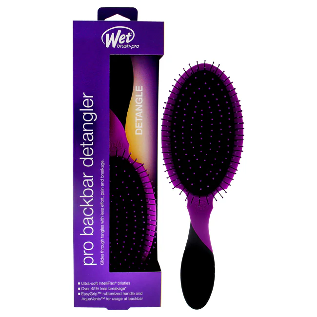 Wet Brush Backbar Detangler Brush - Purple by Wet Brush for Unisex - 1 Pc Hair Brush - Olabens