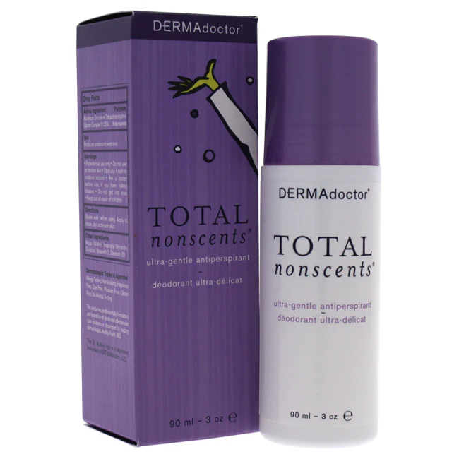 DERMAdoctor Total NonScents Ultra-Gentle Antiperspirant by DERMAdoctor for Women - 3 oz Deodorant Roll-On - Olabens