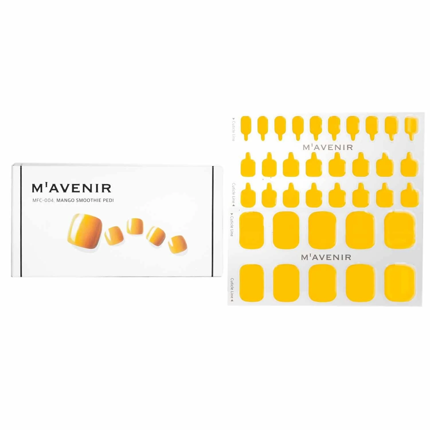 Mavenir Nail Sticker (Yellow) - # Mango Smoothie Pedi  36pcs - Olabens