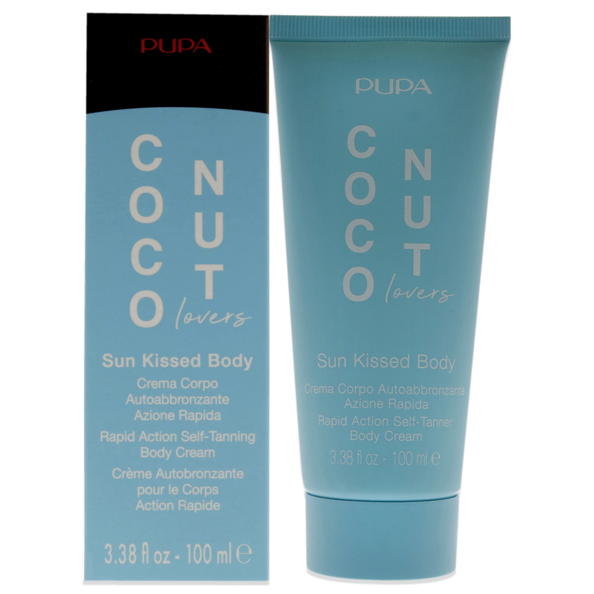 Pupa Milano Coconut Lovers Sun Kissed Body Rapid Action Self-tanning Body Cream - 001 by Pupa Milano for Women - 3.38 oz Bronzer - Olabens