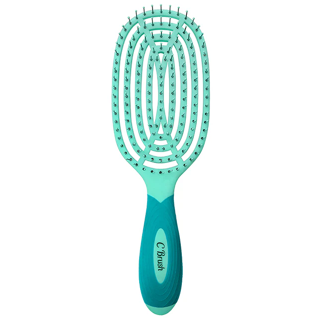 NuWay 4Hair Circular Venting Detangling C Brush - Aqua by NuWay 4Hair for Unisex - 1 Pc Hair Brush - Olabens