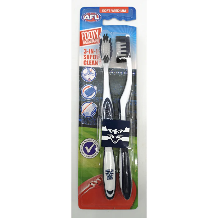 Afl Toothbrush Geelong 2 Pack - Olabens