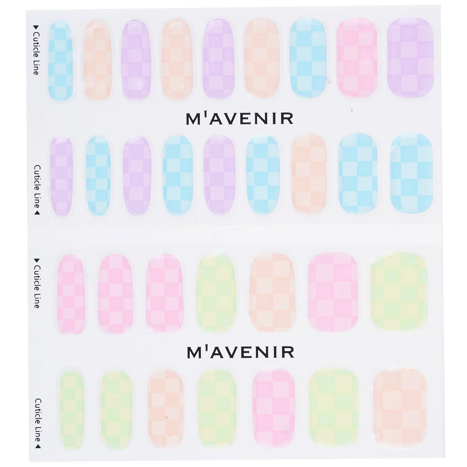 Mavenir Nail Sticker (Assorted Colour) - # Neon Racer Nail  32pcs - Olabens