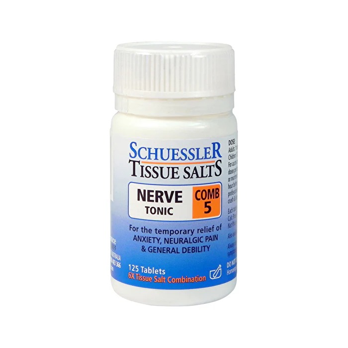 Martin & Pleasance Schuessler Tissue Salts Comb 5 (Nerve Tonic) 125t - Olabens