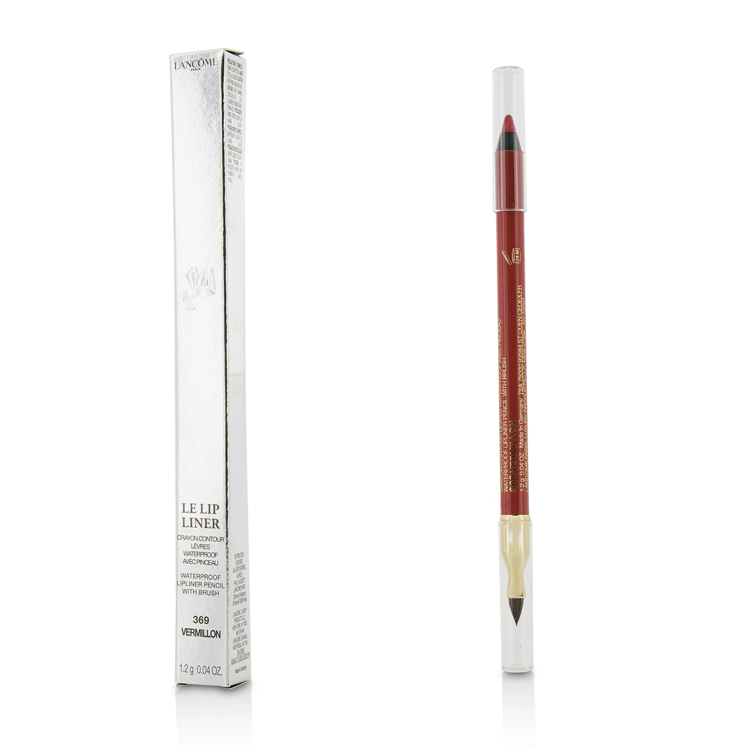 Lancome Le Lip Liner Waterproof Lip Pencil With Brush - #369 Vermillon  1.2g/0.04oz - Olabens