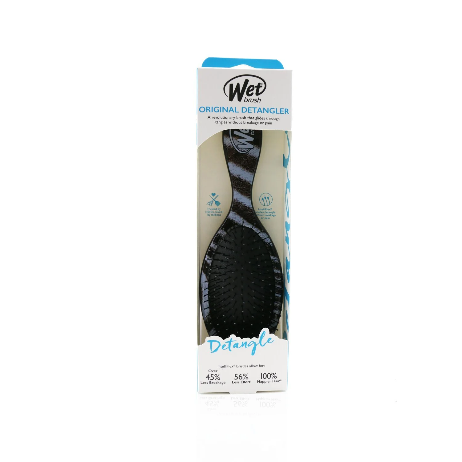 Wet Brush Original Detangler Safari - # Zebra  1pc - Olabens