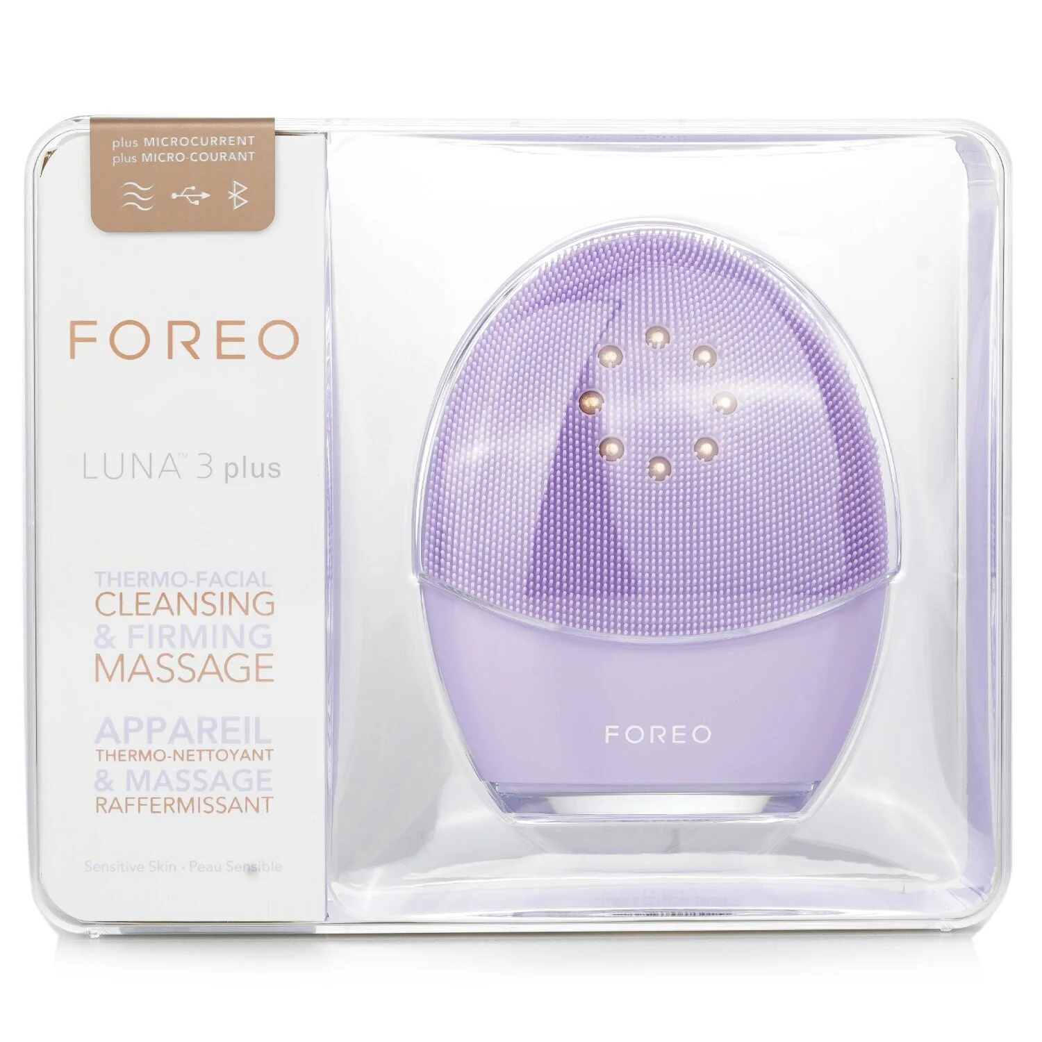 FOREO Luna 3 Plus Thermo Facial Cleansing & Firming Massager (Sensitive Skin)  1pcs - Olabens