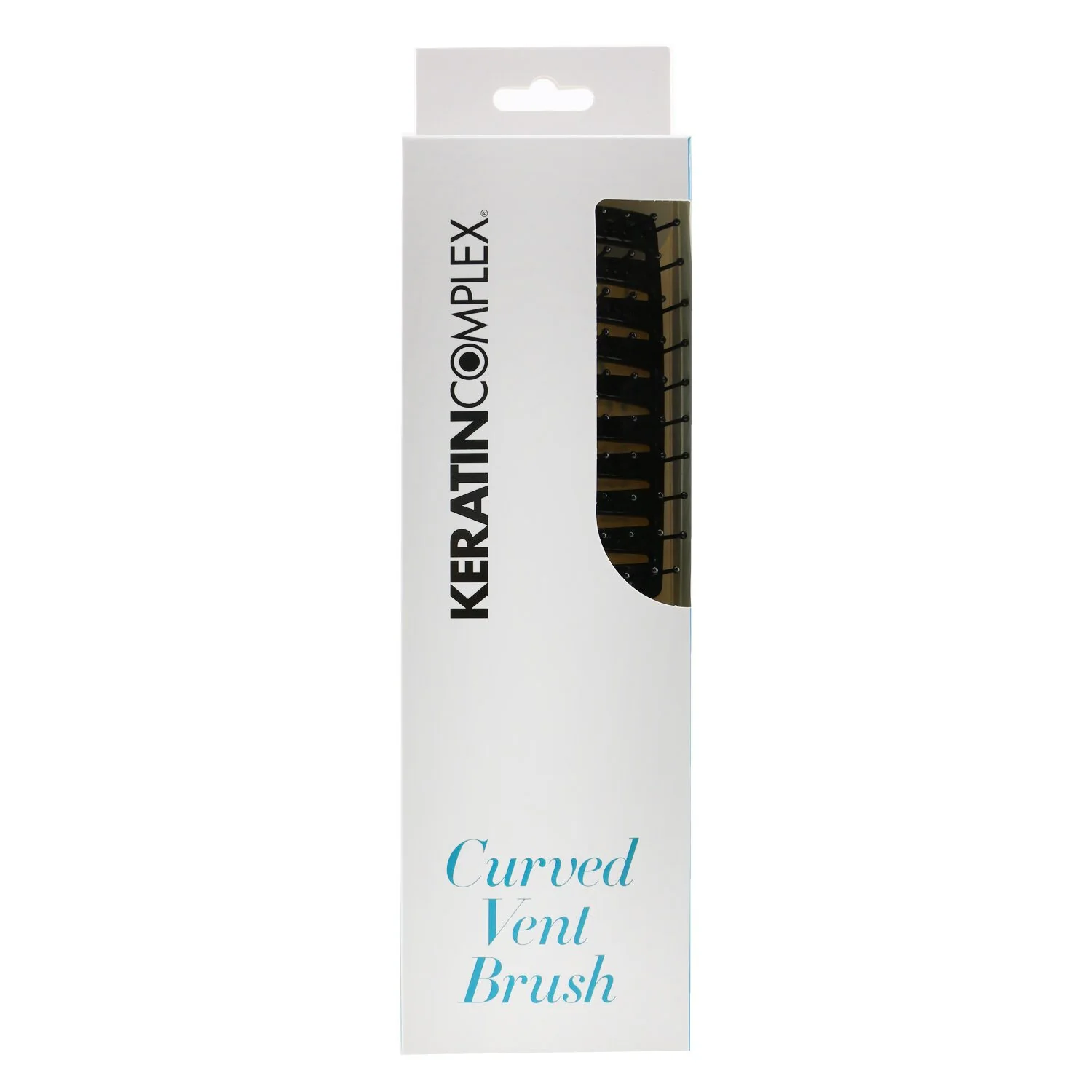 Keratin Complex Curved Vent Brush - # Black  1pc - Olabens